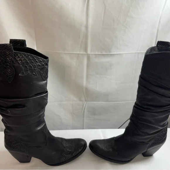 Women’s Cowboy Boots with Textured Leather and design made in Italy - Picture 8 of 12